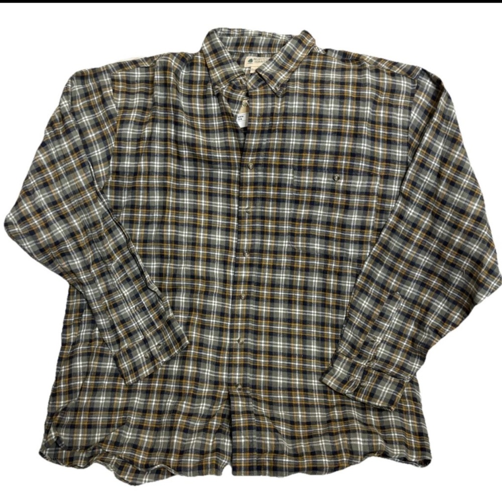 Vintage Northwest Territory Shirt Mens 2XL  Flannel Plaid Lumberjack Utility
